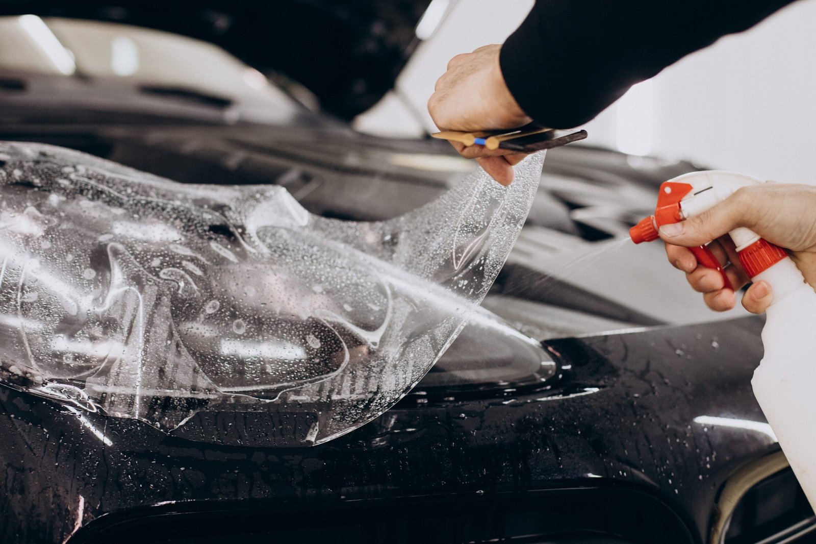 technician applying a ppf